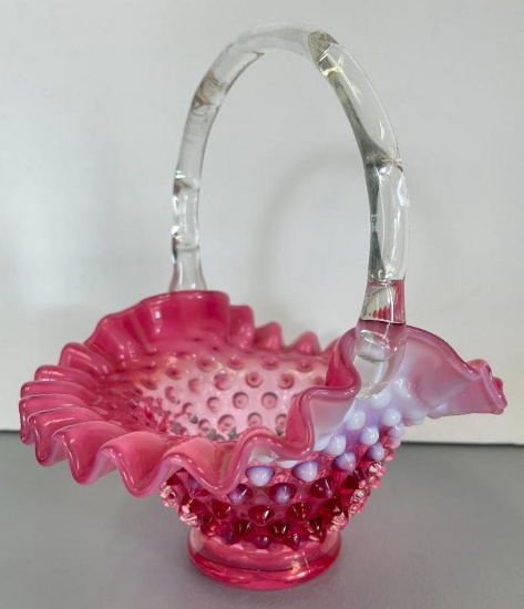Vintage Fenton Glass Basket