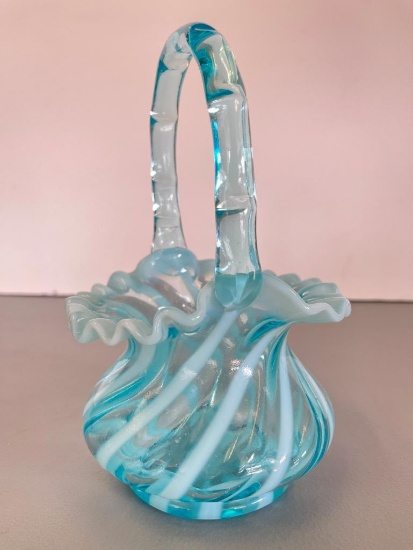 Vintage Fenton Glass Basket