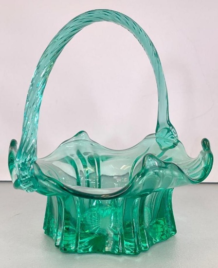 Vintage Fenton Glass Basket