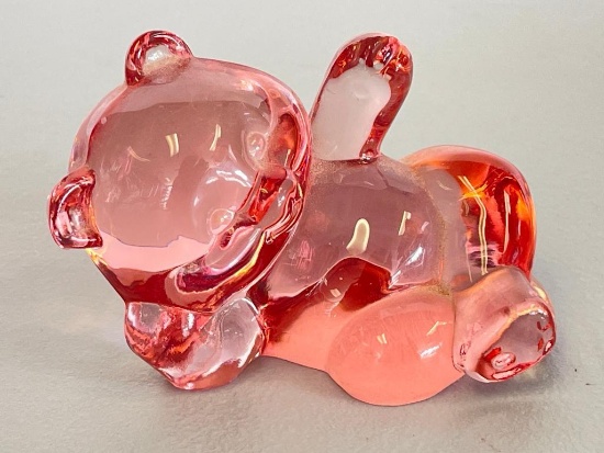 Vintage Fenton Glass Bear Figurine