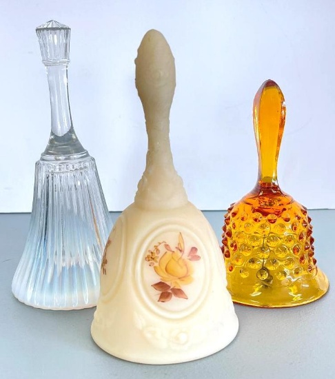 Group of 3 Glass Bells