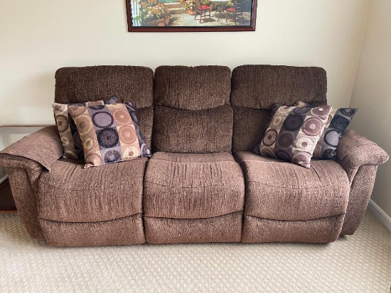 Upholstered Couch with Reclining Ends