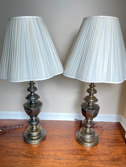 Pair of Brass Lamps