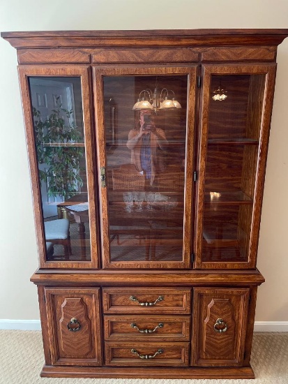 Two Piece Broyhill China Cabinet