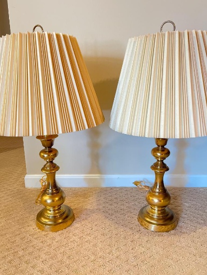 Pair of Brass Lamps