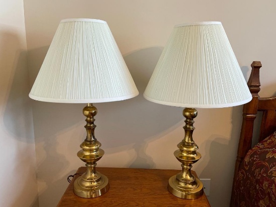 Pair of Brass Lamps