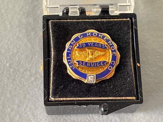 10K Gold Service Pin