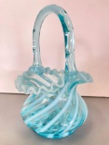 Vintage Fenton Glass Basket