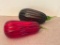 Pair of Glass Eggplants