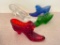 Group of 4 Vintage Glass Shoes