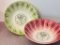Pair of Scio Pottery Rooster Bowls