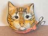 Ceramic Wall Hanging Cat String Holder