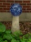 Glass Gazing Ball on Concrete Base
