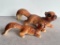 Pair of Vintage Ceramic Squirrels