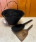 Antique Coal Bucket with Two Shovels