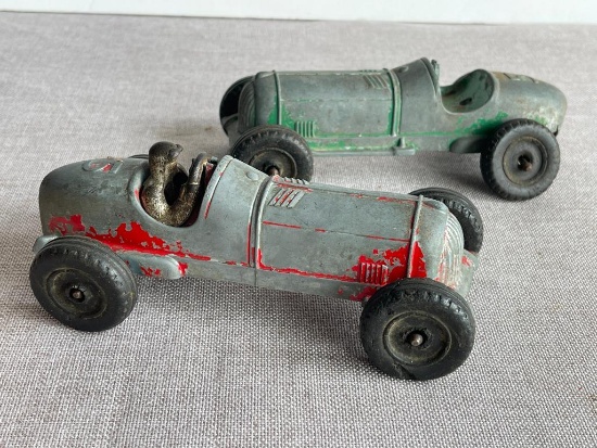 Pair of Hubley Kiddie Toy Race Cars