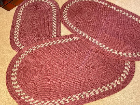 Group of Matching Braided Rugs