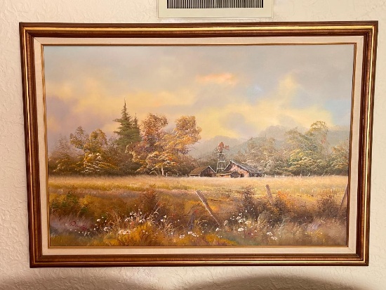 Vintage Framed Painting on Canvas - Artist Signed
