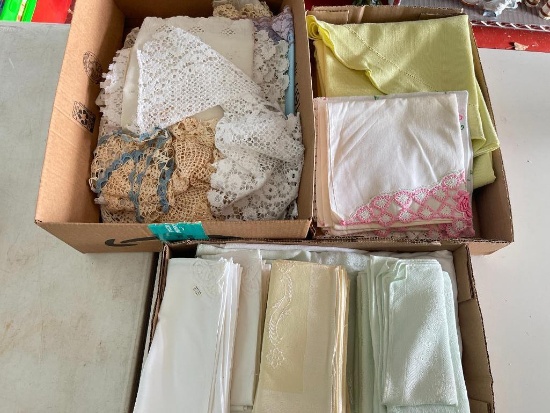 Group of Linens and Doilies
