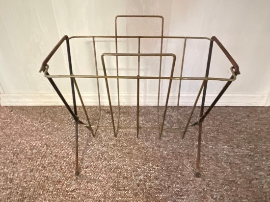 Vintage Metal Magazine Rack
