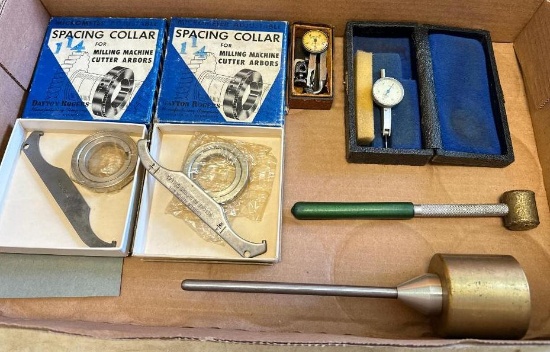 Nice Machinist Guages and Misc. Lot with Brass Hammer and Cool Magnet!
