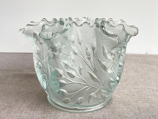 Vintage Westmoreland Ruffled Glass Bowl