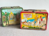 Pair of Vintage Tin Youth Lunch Boxes