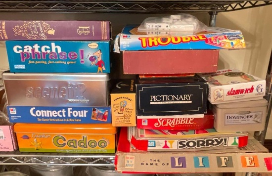 Large Group of Family Board Games