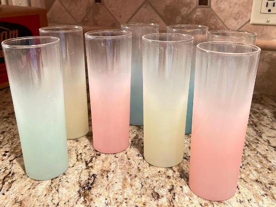 Set of 8 Tall Drinking Glasses