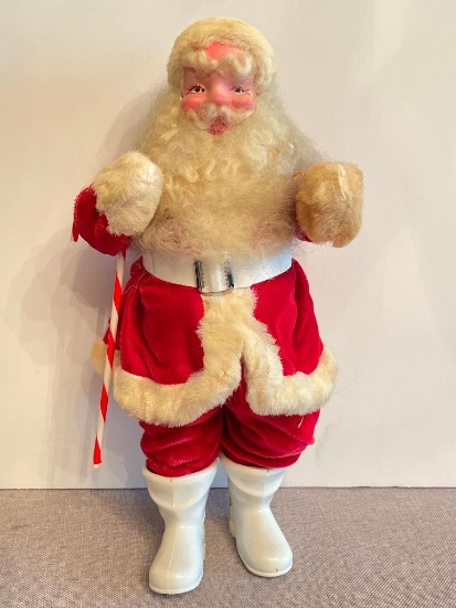Vintage Plastic and Felt Santa Claus