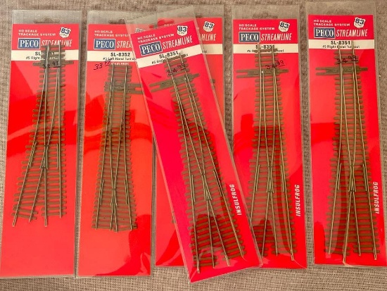 Group of Peco Streamline HO Scale Tracks