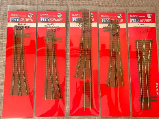 Group of Peco Streamline HO Scale Tracks