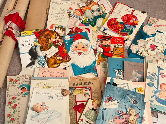 Large Group of Vintage Greeting Cards
