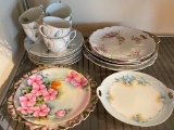 Group of Vintage Porcelain Platters, Plates and Dishes