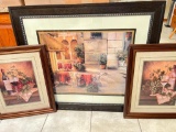 Set of Three Contemporary Wine and Cafe Prints