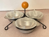 Vintage Guardian Service Ware Hostess Condiment Caddy