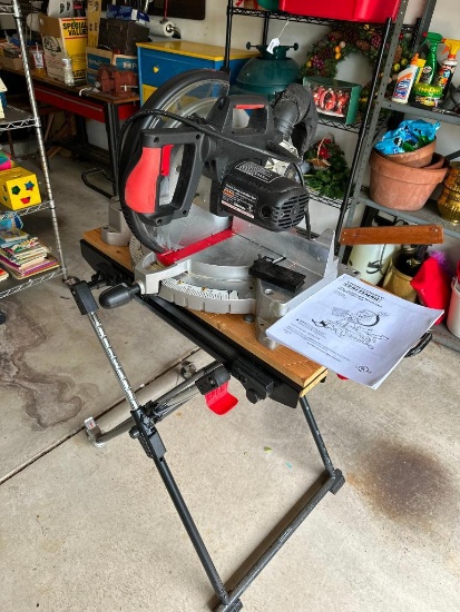 Craftsman 12" Compound Miter Saw Sitting on Stand