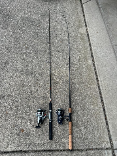 Pair of Fishing Poles with Reels