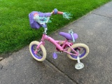 Pink Disney Princess Kids Bike with Training Wheels