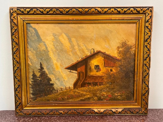 Vintage German Framed Painting