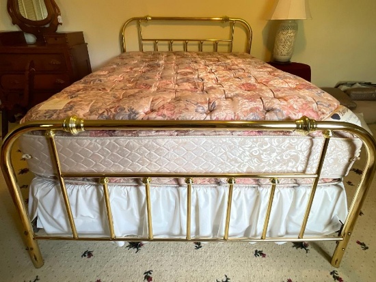 Vintage Queen Size Brass Bed