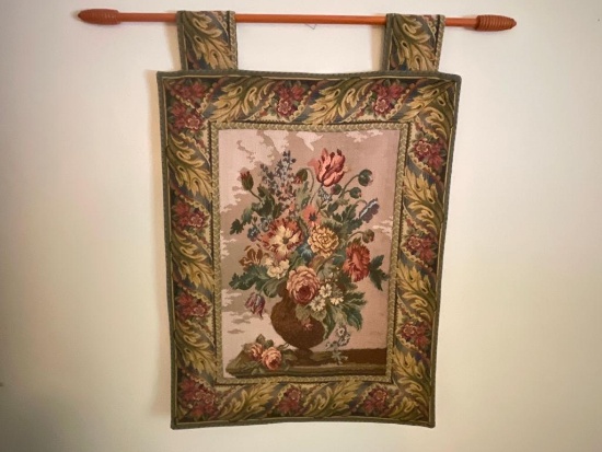 Vintage Buckingham Tapestries "Vase of Flowers"
