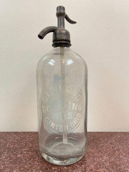 Vintage Diamond Bottle Works Spritzer Bottle - Canton, Ohio