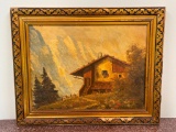 Vintage German Framed Painting