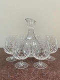 Brandy Decanter with 8 Brandy Glasses