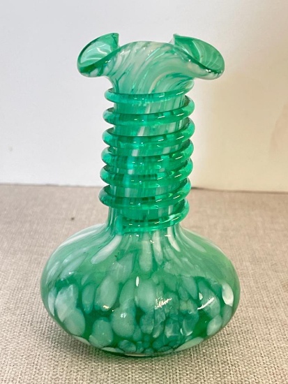 Short Hand Blown Glass Vase