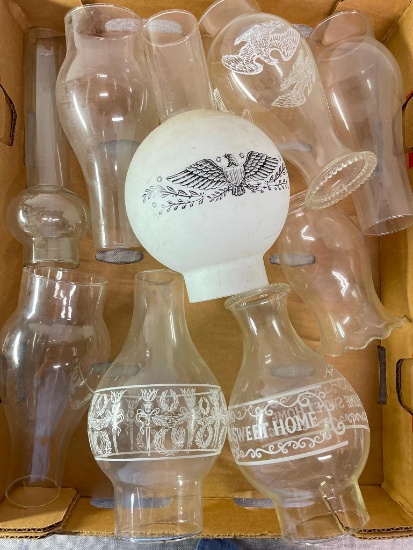 Group of Oil Lamp Chimneys