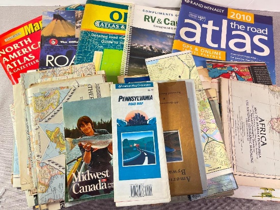 Group of Vintage Atlas and Maps
