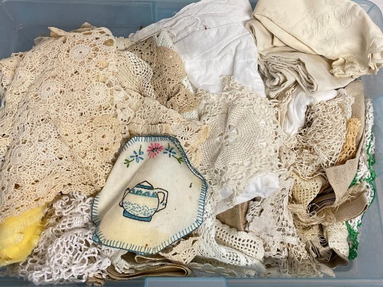 Group of Dollies and Linens