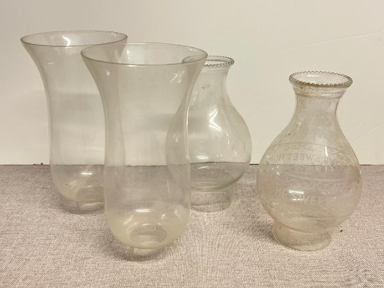Group of Oil Lamp Chimneys